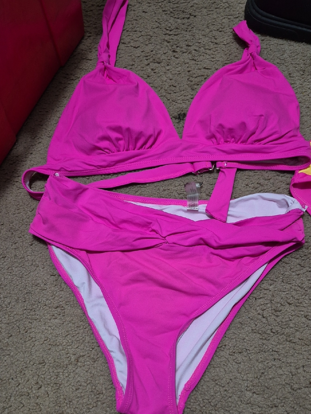 Younique Hot Pink Two-Piece Bikini Set